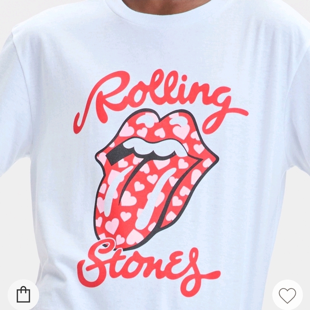 White and Red Short Sleeve Tees with Bold Graphic Design 💕